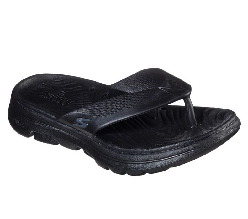 Skechers Herr Svarta Flip Flop - Cali Gear: Gowalk 5 - Cabana - Sverige (PDASJ-2345)